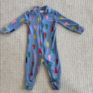 Hanna Andersson Blue Pajamas with Multicolor Trees